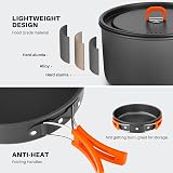 Odoland Camping Cookware Set Non-Stick Lightweight Mess Kit for 4-6 view 5