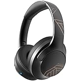 PowerLocus Bluetooth Headphones Over Ear, 50H Playtime with 4 EQ Modes Wireless Headphones with Microphone, HiFi Stereo Deep Bass, Soft Ear Cups, Foldable Lightweight Headset for Travel/Office/Workout
