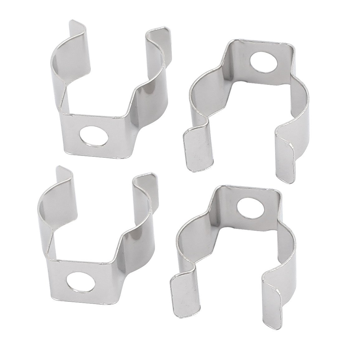 sourcing map T5 U Clips Holder Bracket for LED Light Tube, LED Fluorescent Tube Replacement Mounting Accessories, Stainless Steel Lamp Support to Prevent Sagging, Pack of 4