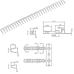 Glarks 700Pcs 2.54mm 1/2/3/4/5/6/7/8 Plug Connector