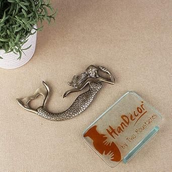 Two Moustaches Mermaid Design Brass Bottle Opener | Bar Accessories |