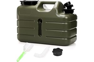 Dicunoy Water Container with Spigot, 3 Gallon Camping Water Storage Container, BPA Free Portable Thick Water Dispenser Tank Jug for Vehicle, Car, Outdoor, Hiking, Emergency, Hurricane Supplies