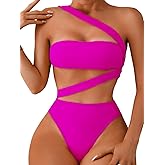 ChiaoLezhee One Piece Swimsuit, Sexy Strappy Monokini, Size Runs Small