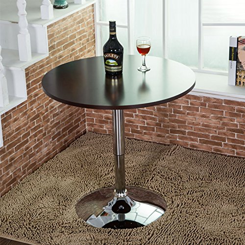 Bar Table and Chairs Set Outdoor 3 Piece Pedestal Tables for Kitchen