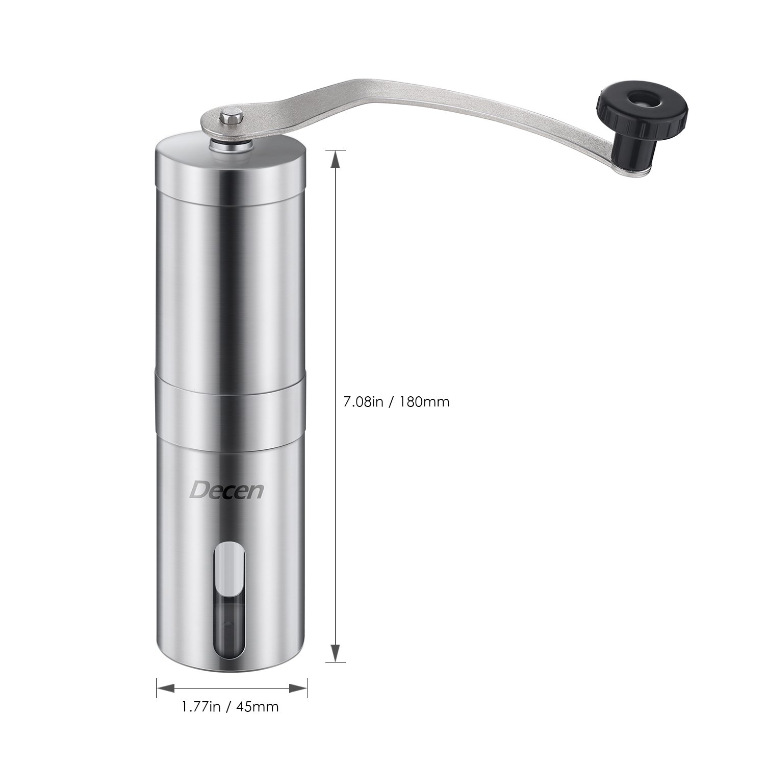 Decen Moulins Manuels - Moulins à Café - Manuel Hand Coffee Grinder - des Meuleuses en Céramique - en Acier Inoxydable