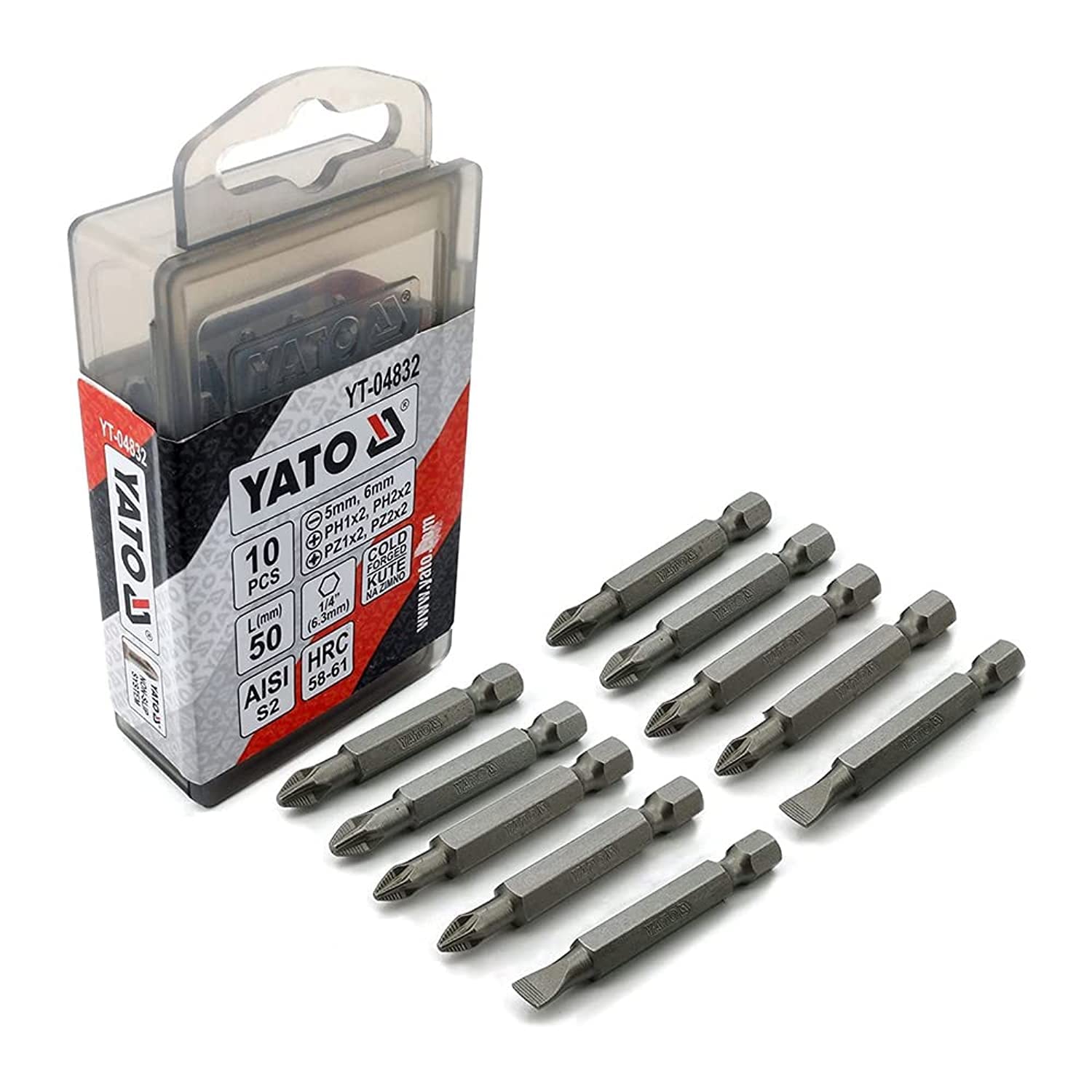 Yato yt-04832 – Bit Screwdriver Set for 50 mm 10pcs