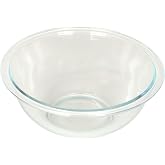 Pyrex 323 1.5qt Clear Glass Mixing Bowl - Made in USA | Tempered Glass Construction | Non Porous Surface | Stain Resistant Material | Smooth Design | Nesting Storage Capability