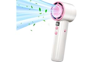 BURLAN Handheld Fan [Quickly Cooling Down], Small Portable Fan, Battery Operated Fan [13-30 Working Hours], Rechargeable Mini Fan with USB, Pocket Hand Fans for Makeup, Travel Camping outdoor (White)