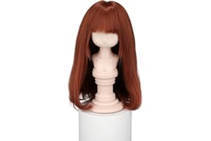 Yutotue Dolls Wigs Finished Hair DIY for 1/3 1/4 1/6 BJD Dolls Fashion Replacement (for 1/6 BJD Doll,Light Orange)