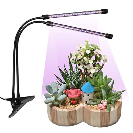 BOTTLEWISE Pflanzenlicht Pflanzenlampe 18W 40 LED, Automatische Zeitschaltuhr 3 Timer 3H/9H/12H,Dimmbar 9 Lichtstärken, Grow 