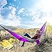 Sportneer Portable Double Hammock Parachute Nylon Fabric Wide Hammock with Tree Straps, Carabiners & Ropes for Backpacking, Camping, Travel,Yard, Purple