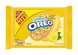 OREO Golden Sandwich Cookies, Lemon Flavored Creme, 1 Resealable Family Size Pack