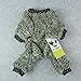Fitwarm Fuzzy Dog Pajamas, Winter Dog Clothes for Small Dogs Girl, Pet Onesie with Feet, Cat Outfit, Heather Grey, Small