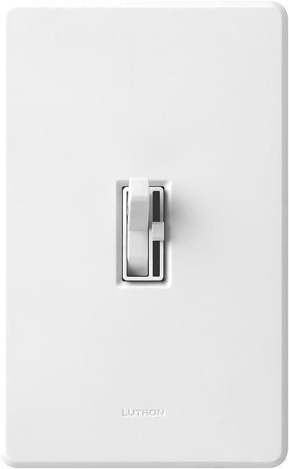 Lutron Toggler TG-10P-WH Single Pole Preset Dimmer Light Switch 1000w WHITE