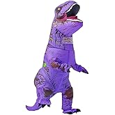 MASTAOUTDOOR Inflatable Halloween Dinosaur Costume Adult Fancy Dinosaur Suit Blow up Trex Costume Full Body Dino Costume