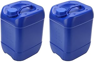 2PCS 10L HDPE Plastic Stacking Chemical Waste Liquid Bucket Laboratory Storage Container with Screw Cover for Lab Water Stora