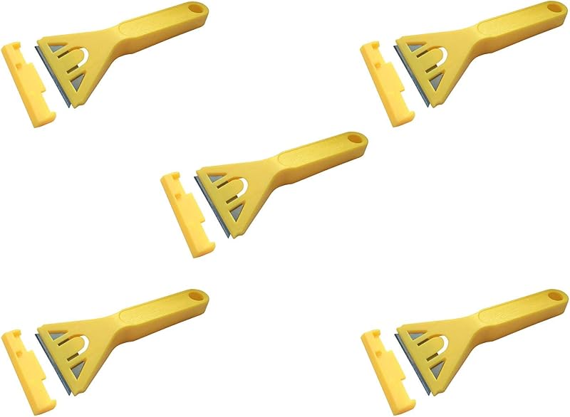 Radworx 5 Pack Window Scraper with Guard Decorative Painter Glass Paint Removal