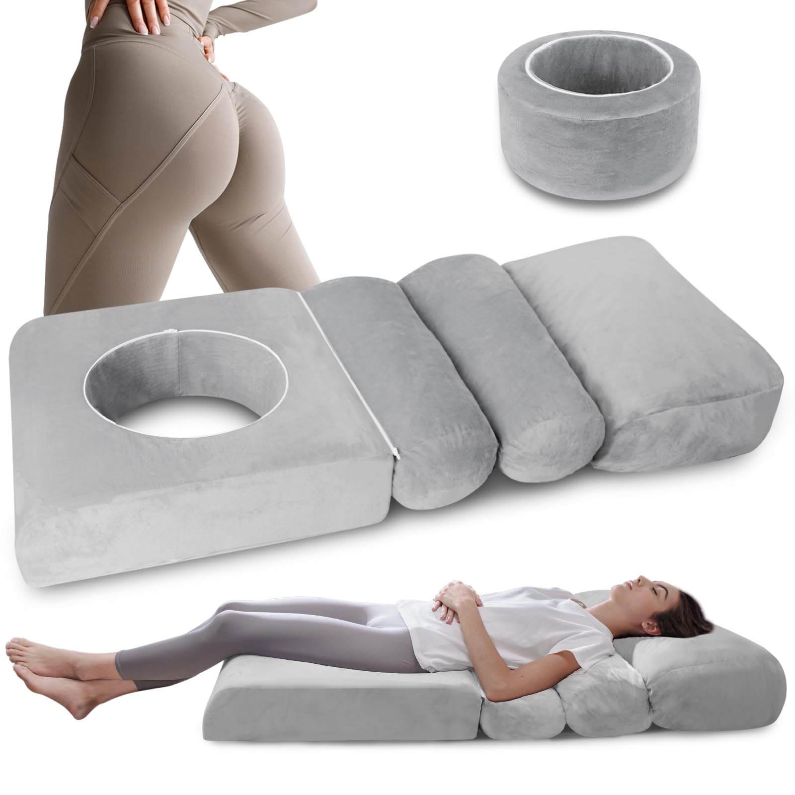 Photo 1 of FEYIDEO BBL Bed After Surgery for Sleeping – Ergonomic BBL Pillow Designed for Brazilian Butt Lift, High-Density Pressure-Relief Foam, Removable Velvet Cover, BBL Recovery Must Haves (67x22x6.3in)