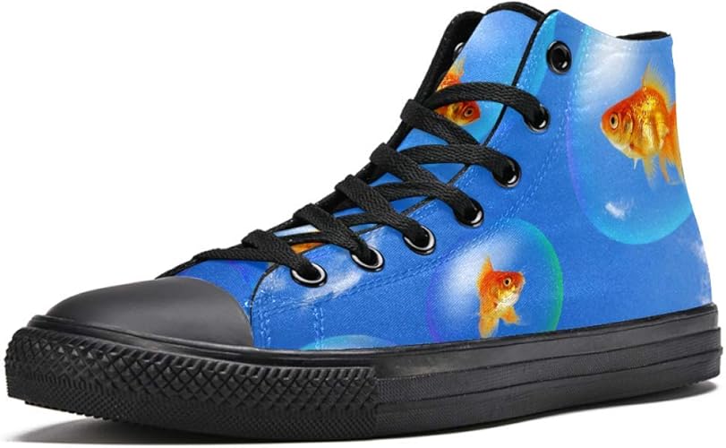 LORVIES Goldfish and Aquarium Mens Canvas