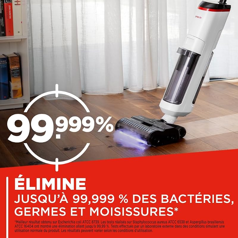 Rollysteam WD50C sans fil, nettoyeur de sol et aspirateur laveur