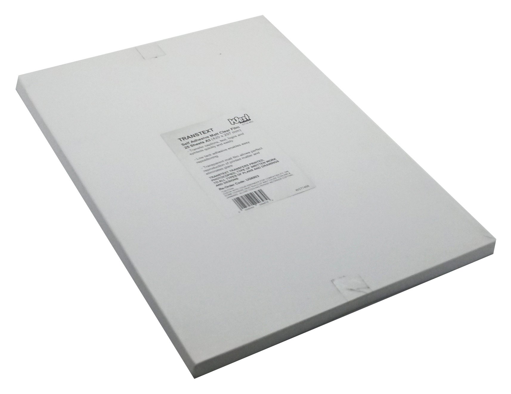 Westfilm A3 Transtext Self Adhesive Clear Film (Pack of 25 Sheets)