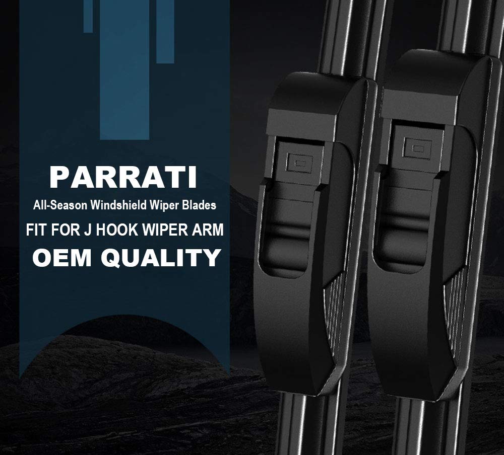 Premium Windshield Wiper Blades Set - 26" & 14" - J-Hook - Fits Hyundai, Toyota, Nissan, More