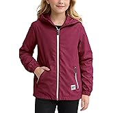 Reebok Girls Windbreaker Jacket - Lightweight Wind and Water Resistant Insulated Girls Jacket with Storm Cuff Sleeves & Hood