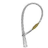 YZELCMT Cable Pulling Grip Lassos for 20-25mm（0.79"-0.98"）electrical wire, single head rope loop, 19.69" long steel wire mesh sock, Anti-slip flexible cable sleeve