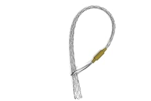 YZELCMT Cable Pulling Grip Lassos for 20-25mm（0.79"-0.98"）electrical wire, single head rope loop, 19.69" long steel wire mesh sock, Anti-slip flexible cable sleeve