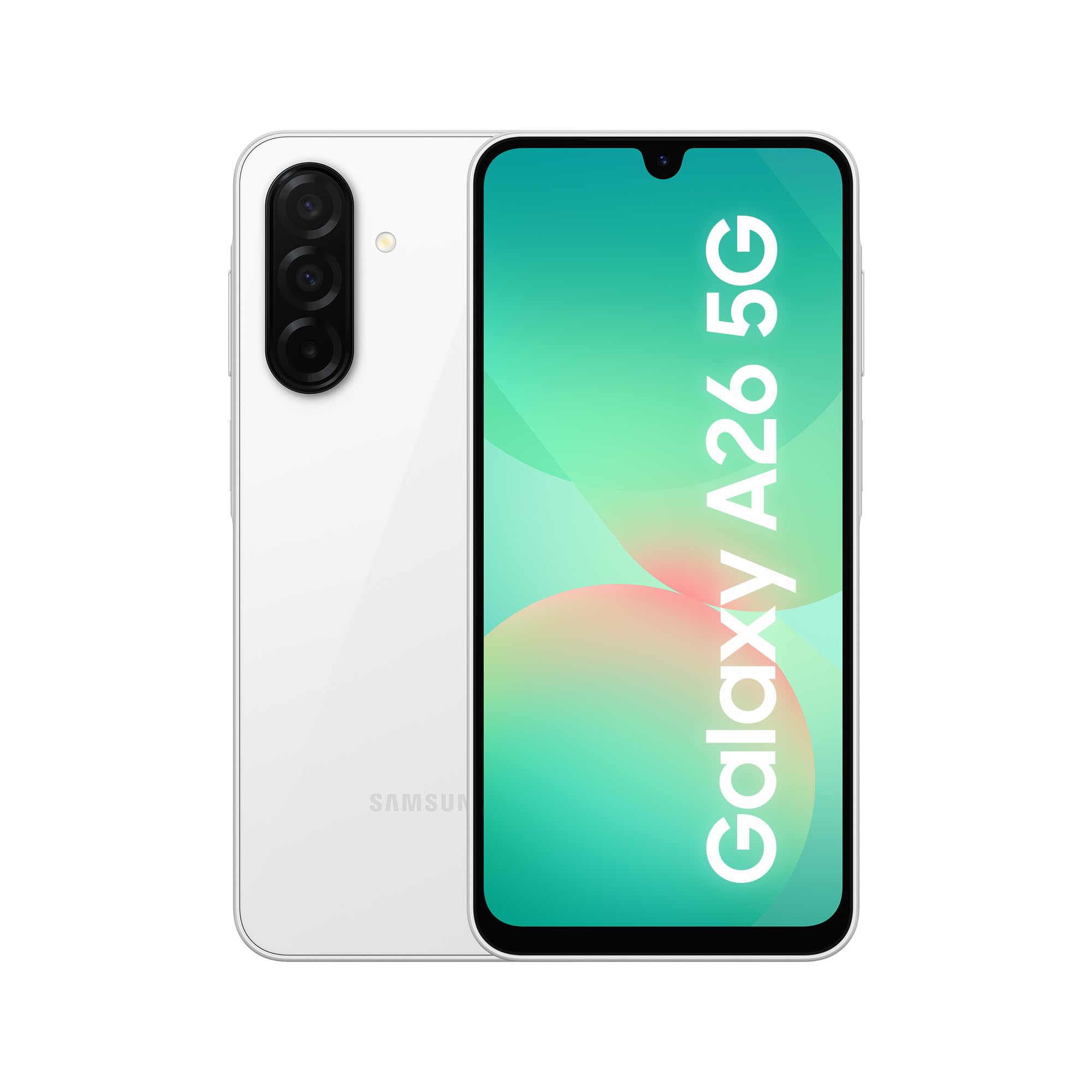 Samsung Galaxy A26 5G AI Smartphone ohne Vertrag, Simlockfreies AI Handy mit Android, 8 GB RAM, 256 GB Speicher, 50-MP-Kamera, White, 2,5 Jahre Herstellergarantie [Exklusiv auf Amazon]