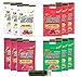 EXTREME SPORT BEANS Jelly Belly Variety Pack 1oz - Watermelon, Assorted Flavors, Pomegranate & Cherry - 12 Pack (3 Packs of Each Flavor) with a Jarosa Bee Organic Peppermint Lip Balm by Jarosa Gifts