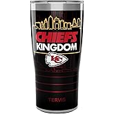 Tervis Traveler NFL Kansas City Chiefs - Chiefs Kingdom Slogan Triple Walled Insulated Tumbler Travel Cup Keeps Drinks Cold & Hot, 20oz, Stainless Steel