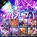 Albrillo LED Party Lights Bluetooth Sound Activated Disco Ball Strobe Light with USB, 9 Colors and 4 Modes, Black DJ Lights for Festival Bar Club Wedding