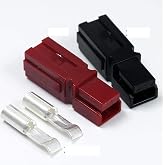 30 Amp Anderson Powerpole Connectors, PP15 to 45, Red and Black Housing, w/12-16 AWG Heavy Duty Contact 30A, 600V (Pack of 12 Set)