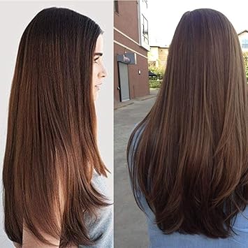 Soraka Hair Long Straight Drak Brown Wig For Women Synthetic