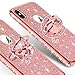 [Coverlab] Cute Glitter Ring Stand Phone Case Kickstand Compatible Apple iPhone XR Case,Bling Diamond Bumper Ring Stand Sparkly Clear Protective Girls Women iPhone XR - Rose Gold
