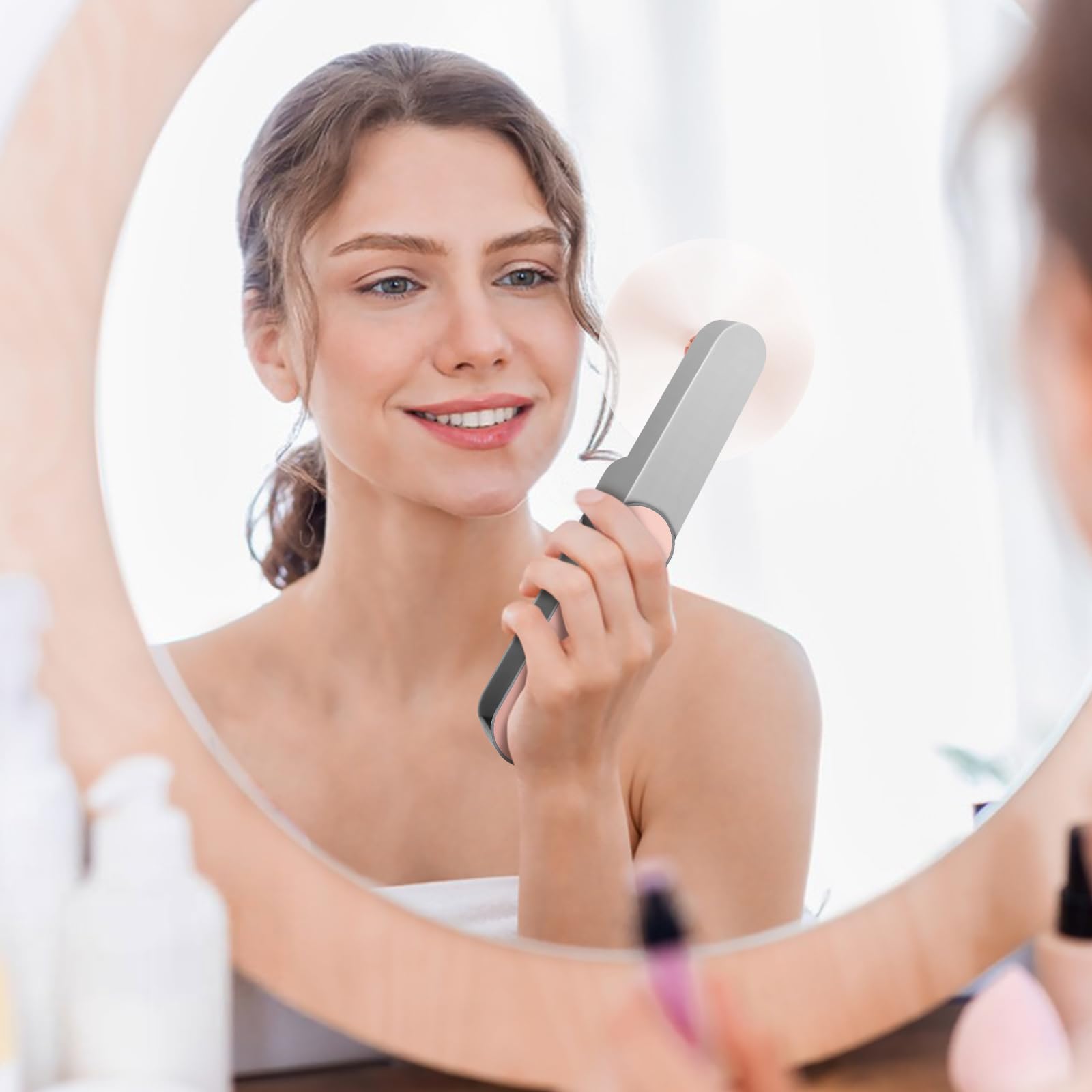 Nezylaf Portable mini handheld Fan, small Rechargeable Personal Fan for 9-15 Hours Runtime, Pocket Design for Travel/Women Essentials/vacation/beach/vacation/airplane/disney