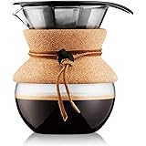 Bodum Pour Over Coffee Maker, 17 Ounce, .5 Liter, Cork Band