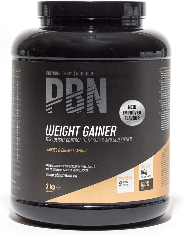 PBN - Premium Body Nutrition Weight Gainer 3kg Cookies, New Improved Flavour