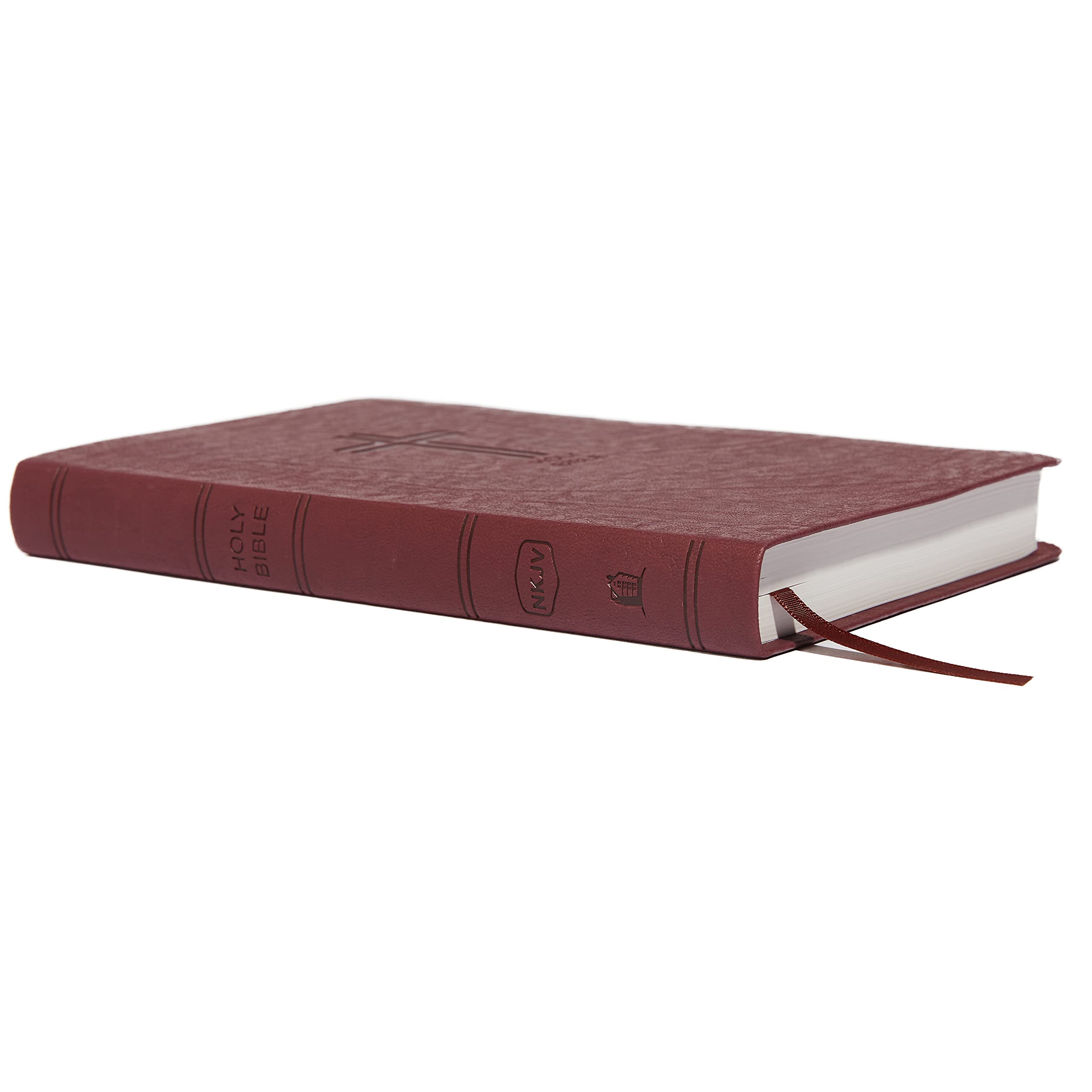 NKJV, Value Thinline Bible, Burgundy Leathersoft, Red Letter, Comfort Print: Holy Bible, New King James Version