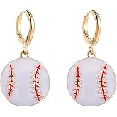 Baseball Earrings Baseball Accessories Baseballs Gifts For Women Dangle Earrings For Baseballs Lovers Christmas Birthday Gifts