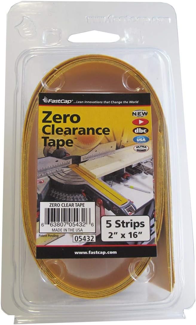FastCap Zero Clearance Tape, 5 Strips, 2″ x 16″, Made in USA