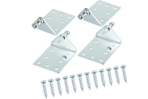 REPAIROCK Car Gas Spring Mounting Bracket 10mm Ball Stud Bracket End Fitting Connector with 14 Screws Silver Tone Set of 4 Au