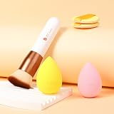 DUcare 5Pcs Makeup Sponge and Foundation Brush Set Non-Latex Kabuki Flat Top view 7