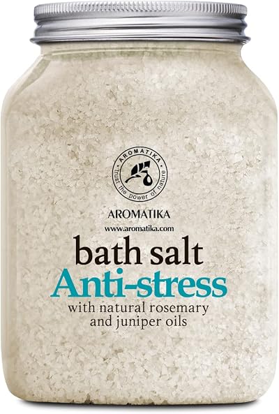 AROMATIKA Anti Stress Bath Salts Rosemary Juniper 1300g Natural Aromatherapy