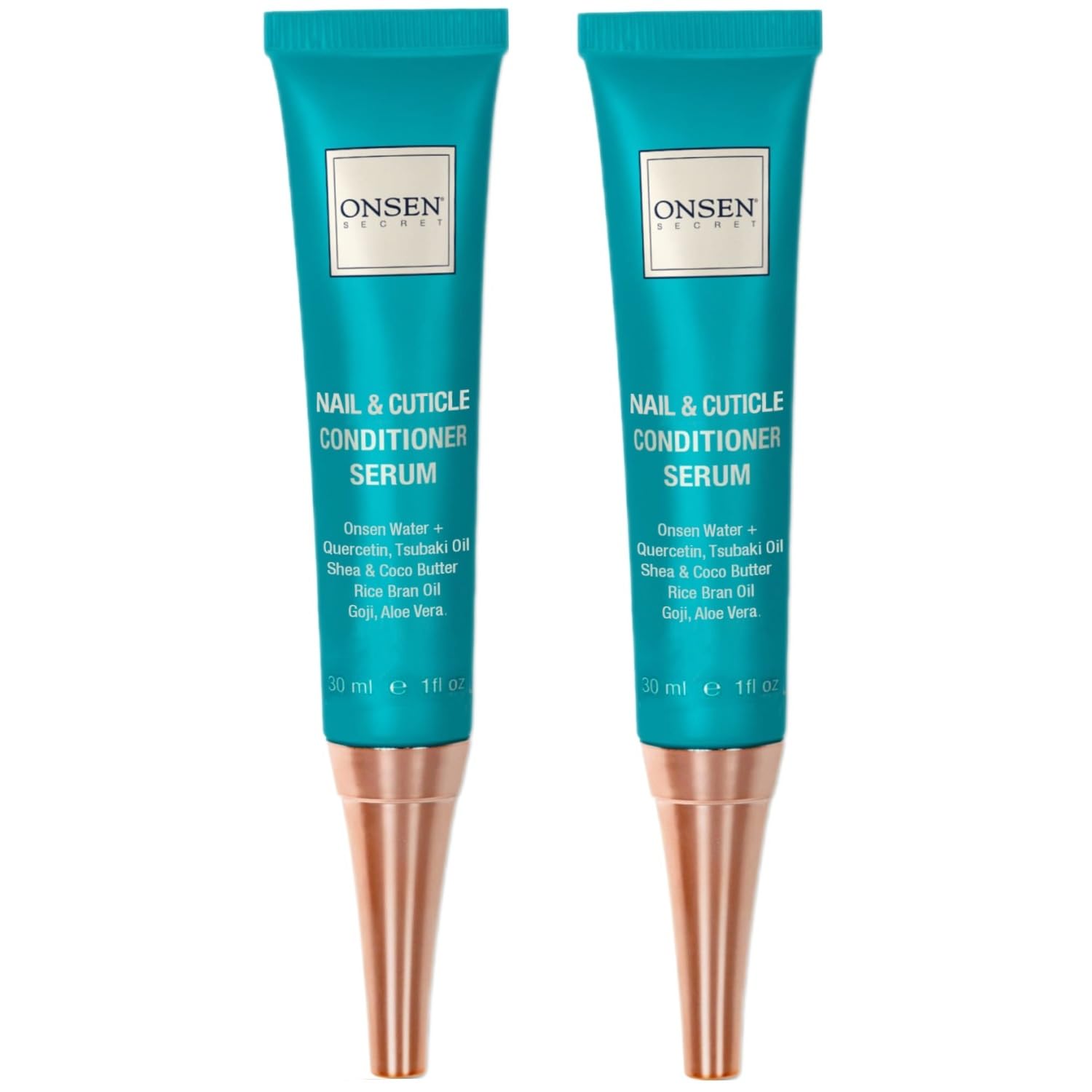 Onsen Nail & Cuticle Cream Treatment w/Japanese Tsubaki, Jojoba & Lavender Oil, Shea Butter - Strengthens Nails, Softens Cuticles - Daily Repair Care - 2x30ml — image 1