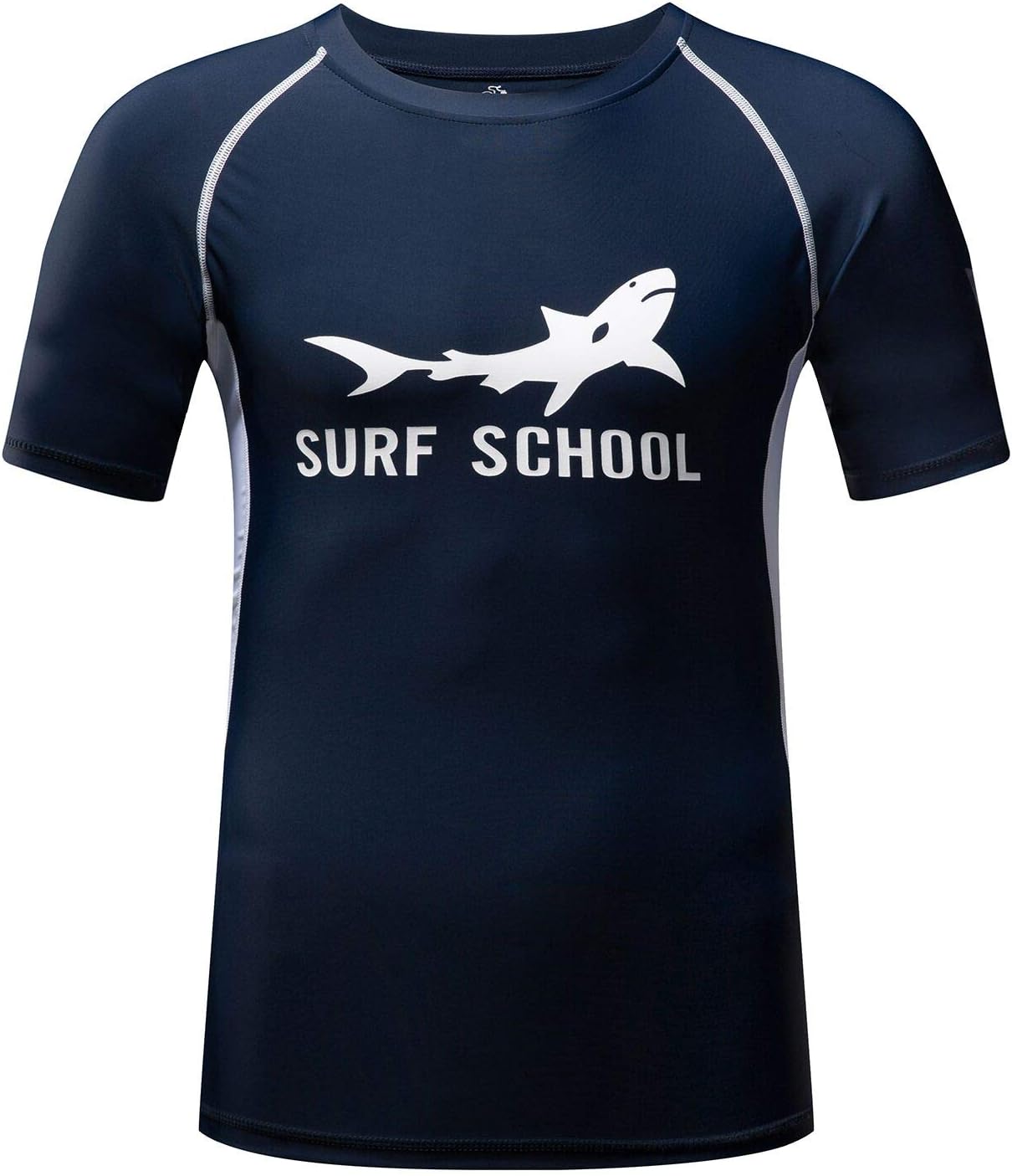 GEEK LIGHTING Mens Rash Guard Quick-Drying UV UPF 50+ Short Sleeve Surfing Swim Shirt