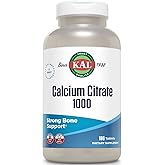 KAL Calcium Citrate 1000mg, Calcium Supplements for Women and Men, Bone Health, Teeth, Nervous, Muscular & Cardiovascular System Support, Gluten Free and Lab Verified, 60 Servings, 180 Tablets
