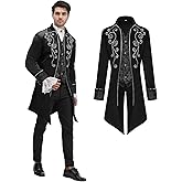 Men's Steampunk Gothic Medieval Vintage Jacket for Halloween