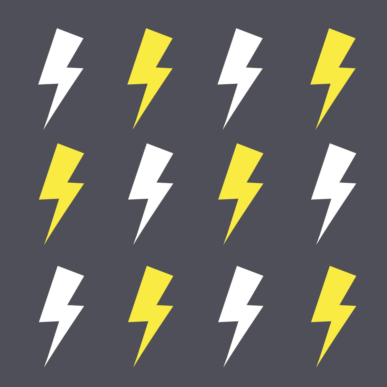 Lightning bolt wall stickers | Lots of colours options available | Perfect for a baby's nursery or child's bedroom